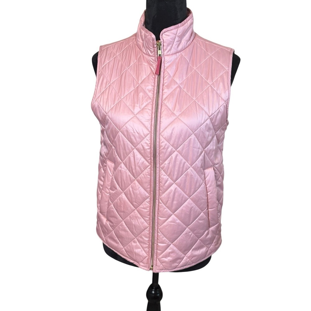Crew Cuts Puffer Vest Girls XL Pink‎ Metallic Pastel Spring Hiking Granola
